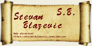 Stevan Blažević vizit kartica